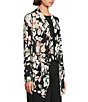 Investments Soft Separates Floral Jade Print Long Sleeve Open Front Jacket & Wide Leg Pull-On Crop Pants - Image 5