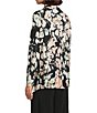 Investments Soft Separates Floral Jade Print Long Sleeve Open Front Jacket & Wide Leg Pull-On Crop Pants - Image 6