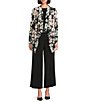 Investments Soft Separates Floral Jade Print Long Sleeve Open Front Jacket & Wide Leg Pull-On Crop Pants - Image 1