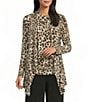 Investments Soft Separates Leopard Print Long Sleeve Open Front Jacket - Image 1