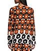 Investments Soft Separates Light Honeycomb Border Long Sleeve Coordinating Topper, Color:Light Honeycomb Border - Image 6