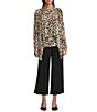 Investments Soft Separates Light Leopard Print Crew Neck Ruched Sleeveless Top - Image 3
