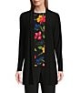 Color:Black - Image 1 - Soft Separates Long Tapered Sleeve Open Front Jacket