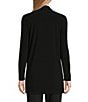 Color:Black - Image 2 - Soft Separates Long Tapered Sleeve Open Front Jacket