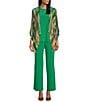 Investments Soft Separates Mesh Open Drape Front Long Roll-Tab Sleeve Coordinating Cardigan, Color:Watercolor Wash - Image 3