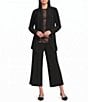 Investments Soft Separates Multi Canvas Flourish Boat Neck Ruched Cap Sleeve Top - Image 3