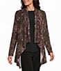 Investments Soft Separates Multi Canvas Flourish Print Long Sleeve Open Front Jacket - Image 1