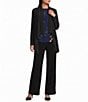 Investments Soft Separates Multi Exploded Floral Print Boat Neck Ruched Cap Sleeve Top - Image 3