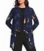 Investments Soft Separates Multi Exploded Floral Print Long Sleeve Open Front Jacket - Image 1