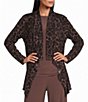 Investments Soft Separates Pinecone True Leopard Print Long Sleeve Open Front Jacket - Image 1