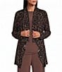 Investments Soft Separates Pinecone True Leopard Print Long Sleeve Open Front Jacket - Image 1