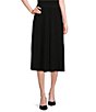 Color:Black - Image 1 - Soft Separates Pull-On Paneled Midi Skirt