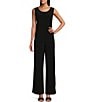Color:Black - Image 3 - Soft Separates Mid Rise Tapered Straight Leg Pull-On Pants