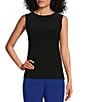 Color:Black - Image 1 - Soft Separates Reversible Crew Neck Sleeveless Top