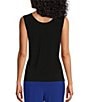 Color:Black - Image 2 - Soft Separates Reversible Crew Neck Sleeveless Top