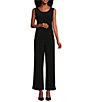 Color:Black - Image 3 - Soft Separates Reversible Crew to Scoop Neck Sleeveless Tank Top