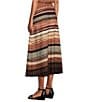 Color:Horizon Stripe - Image 4 - Stripe Printed Coordinating A-Line Midi Skirt