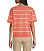 Investments Striped 3/4 Sleeve V-Neck Ribbed Trim Sweater - Image 6