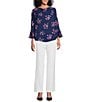 Investments the PARK AVE fit Stretch Front Pocketed Tummy Control Straight Leg Pants, Color:White - Image 3