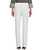 Color:White - Image 2 - the PARK AVE fit Stretch Front Pocketed Tummy Control Straight Leg Pants