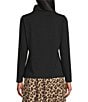 Investments Turtleneck Pullover Long Sleeves Top, Color:Black - Image 2