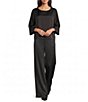Investments Wide Leg Pull-On Satin Pants - Image 3