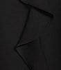 Color:Black - Image 4 - Riley Woven Cascading Ruffled V-Neck 3/4 Sleeve Top