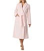 iRelax Long Sleeve Shawl Collar Plush Velour Long Robe - Image 1