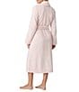 iRelax Long Sleeve Shawl Collar Plush Velour Long Robe - Image 2