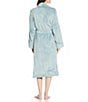 iRelax Irelax Long Sleeve Shawl Collar Plush Velour Long Robe, Color:Blue Haze - Image 6