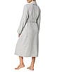 iRelax Sheared Plush Shawl Collar Long Sleeve Wrap Long Robe - Image 2