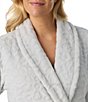 iRelax Sheared Plush Shawl Collar Long Sleeve Wrap Long Robe - Image 4