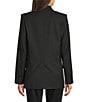 IRO Allan Woven Wool Blend Point Lapel Long Sleeve One-Button Blazer, Color:Black - Image 3