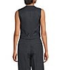 IRO Benyo Tweed V-Neck Sleeveless Button Front Vest, Color:Dark Navy/Grey - Image 2