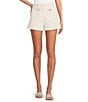 IRO Bira Flat Front Belt Loop Shorts, Color:Off White - Image 1