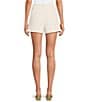 IRO Bira Flat Front Belt Loop Shorts, Color:Off White - Image 2