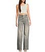 IRO Chrys Denim Wide Leg Jeans, Color:Graphite Grey - Image 3