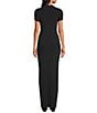 IRO Kamelia Ribbed Polo Knit Deep V-Neck Short Sleeve Maxi Dress, Color:Black - Image 2