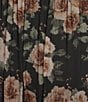 IRO Luano Coordinating Woven Floral Print Ruffle Maxi Skirt, Color:Black Roses - Image 5