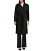 IRO Nicky Wool Cashmere Blend Shawl Collar Long Sleeve Wrap Coat, Color:Black - Image 2