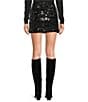 IRO Opina Sequin Mini Skirt, Color:Black Sequins - Image 2