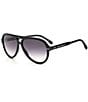 Color:Black - Image 1 - Women's IM0006 59mm Aviator Sunglasses