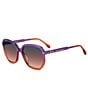 Color:Violet Orange - Image 1 - Women's IM0097GS Geometric Sunglasses