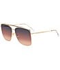 Color:Gold/Pink - Image 1 - Women's IM0118S Rectangle Sunglasses