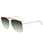 Color:Gold/Green - Image 1 - Women's IM0118S Rectangle Sunglasses