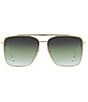 Color:Gold/Green - Image 2 - Women's IM0118S Rectangle Sunglasses