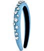 Iscream Girls Denim Gemstone Embellished Headband - Image 1