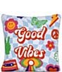 Color:Assorted - Image 1 - Good Vibes Chenille Plush Pillow
