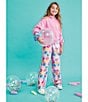 Iscream Little/Big Girls Go Do-Nuts Plush Pajama Pants, Color:Multi - Image 2