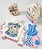 Iscream Little/Big Girls Smile Squad Plush Shorts, Color:Multi - Image 3